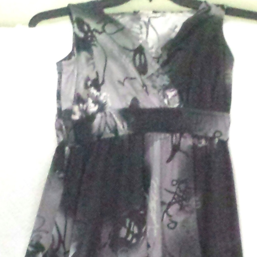 Tank-sleeved, Cinched Waist Long Dress